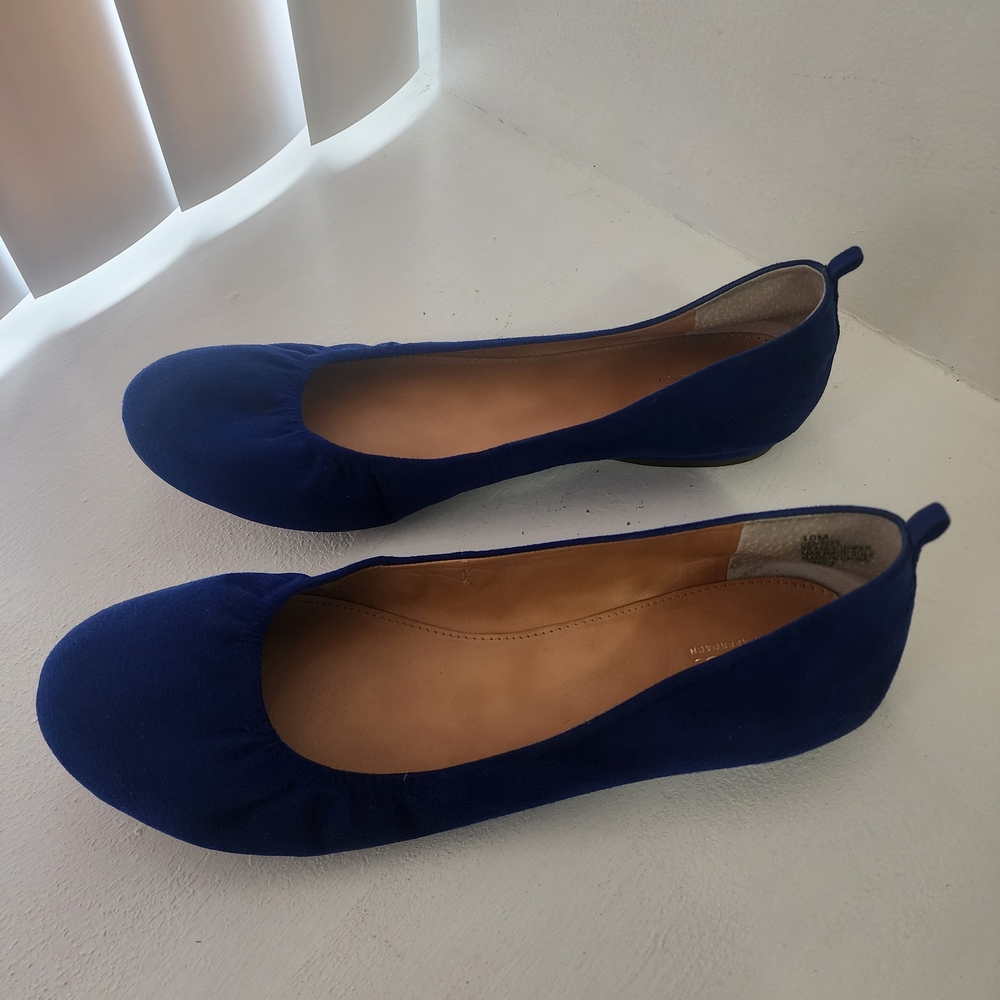 a.n.a Navy Blue Women's Ballet Flats